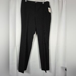 NWT Bar III Women's Pinstripe Trousers Black Pants Women's Size 10  $89